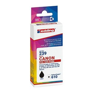 edding EDD-239 schwarz Druckerpatrone kompatibel zu Canon PGI-520 BK