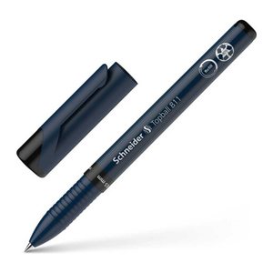 Schneider Topball 811 Tintenroller schwarz/silber 0,5 mm, Schreibfarbe: schwarz, 1 St.