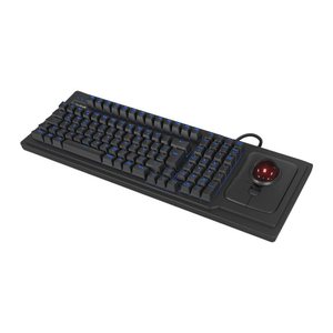 KeySonic Tastatur mit Trackball KSK-8202ELU-T DE Schwarz