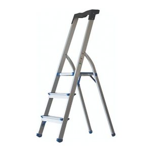 pavo Stehleiter einseitig silber 3 Stufen, H: 112,0 cm