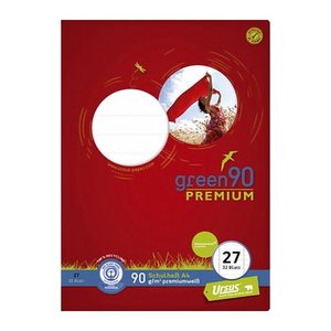 Staufen® Schulheft green Lineatur 27 liniert DIN A4 Innen- und Außenrand, 32 Blatt, 1 St.