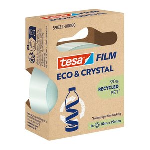 tesa ECO & CRYSTAL 59032 Klebefilm transparent 19,0 mm x 10,0 m 1 Rolle