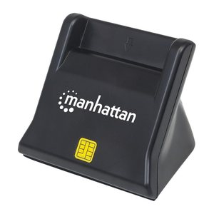 MANHATTAN USB2.0-Smartcard/SIM-Kartenlesegerät mit Standfuß