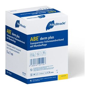 Meditrade® Folienwundverband Pflaster  ABE® derm plus 9581 weiß 6,0 x 10,0 cm, 50 St.