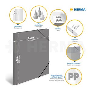 HERMA Sammelmappe Neon DIN A4 neon-gelb, 1 St.