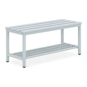 Kunststoff-Sitzbank mit Schuhrost (optional) - 1000-2000 mm (1000 x 380 x 440 mm)