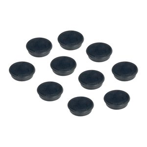 FRANKEN Haftmagnet Magnete schwarz, Kunststoff Ø 2,4 x 0,63 cm, 10 St.
