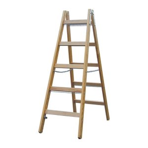 KRAUSE Stehleiter beidseitig STABILO natur 2x 6 Sprossen, H: 175,0 cm