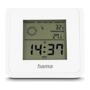 hama Borneo Thermo-Hygrometer weiß, 1 St.