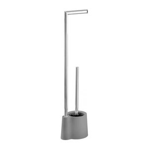 WENKO WC-Garnitur Avola grau, silber Metall, 1 St.