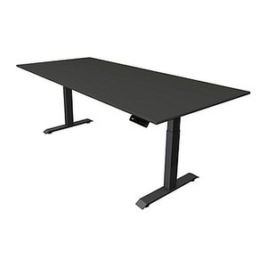 Kerkmann Move 4 elektrisch höhenverstellbarer Schreibtisch anthrazit rechteckig, T-Fuß-Gestell grau 225,0 x 100,0 cm