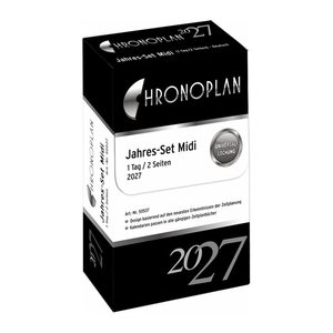 CHRONOPLAN Kalendereinlage 2027 Jahres-Set Midi Midi (9,6 x 17,2 cm)