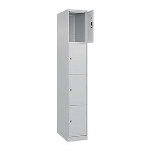 CP Schließfachschrank Classic Plus lichtgrau 080000-104 S10008, 4 Schließfächer 30,0 x 50,0 x 185,0 cm