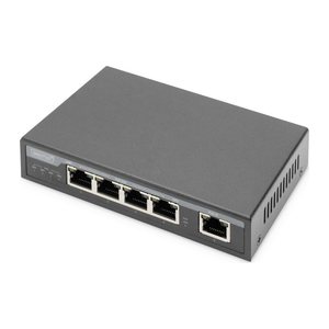 DIGITUS POE Extender 4PPoE 4-Port 85W 100m Verlängerung schw