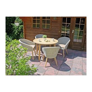 Garden Pleasure Sitzgruppe Arvada taupe, braun Kunststoff, Holz, 9-teilig