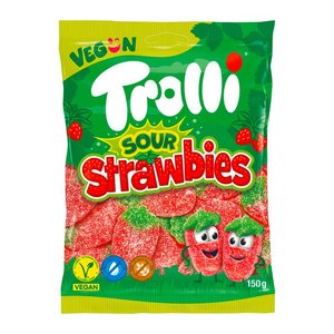 Trolli SOUR Strawbies Fruchtgummi 150,0 g, 1 St.