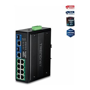TRENDnet Industrial Switch 10-Port Gbit PoE++ 400W DIN-Rail
