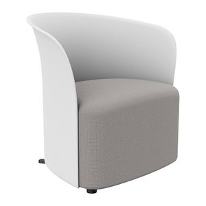 meet powered by PAPERFLOW Sessel CROWN weiß schwarz Stoff 73,0 x 63,5 x 69,0 cm, 1 St.