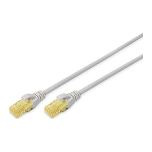 DIGITUS Patchkabel RJ45 U/UTP Cat6A 1.00m grau o. Hebelschu Polybeutel