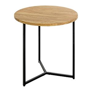 HAKU Möbel Beistelltisch rund Massivholz eiche 50,0 x 50,0 x 52,0 cm, 1 St.