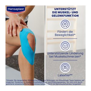 Hansaplast Tape KINESIOLOGIE 48393 blau 5,0 cm x 5,0 m, 1 St.