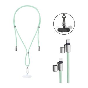 Intenso Charging Lanyard Handykette Ladekabel grün, Kabellänge: 1,65 m, 60 Watt