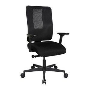 Topstar Bürostuhl Sitness Open X (N) Deluxe mit Schiebesitz, OX30WTW2 T200 Stoff schwarz, Gestell schwarz