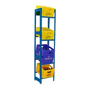 Simonrack Getränkekistenregal SIMONBOTTLE 4 8425437119491 blau 40,0 x 30,0 x 200,0 cm