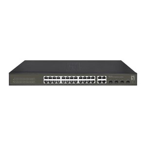 LevelOne Switch 24xGE/4xSFP/RJ45 Combo 19" Hilbert SL schw.
