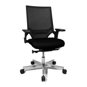 Topstar Bürostuhl T300, TA309A T200 Stoff schwarz, Gestell alu