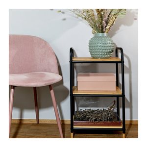 WENKO Beistellregal Loft braun, schwarz 42,0 x 33,5 x 69,0 cm, 1 St.