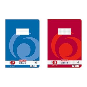 herlitz Schulheft x.book Lineatur 21 liniert DIN A4 ohne Rand, 32 Blatt, 1 St.