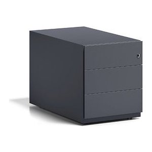 BISLEY Note Rollcontainer anthrazit 3 Auszüge 42,0 x 77,5 x 49,5 cm