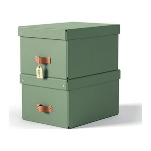 LEITZ Puro Aufbewahrungsboxen 17,0 l grün 27,0 x 37,0 x 20,0 cm, 2 St.