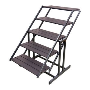 Garden Pleasure Blumentreppe TABORA Metall dunkelbraun rechteckig 70,2 x 29,5 x 131,0 cm, 1 St.