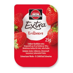 SCHWARTAU  Extra Erdbeere  Konfitüre, 100 St.