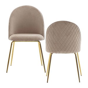 WOHNLING Esszimmerstühle WL6.402 beige Stoff, 2 St.