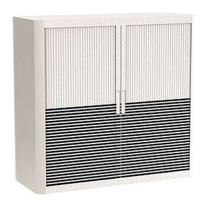 PAPERFLOW easyOffice Black & White Rollladenschrank 62336 2 Fachböden 110,0 x 41,5 x 104,0 cm