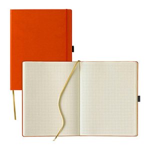 Lediberg Notizbuch Tucson ca. DIN A4 kariert, orange Hardcover 240 Seiten, 1 St.