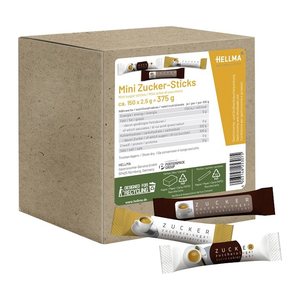 HELLMA  Mini Zuckersticks, 150x 2,5 g