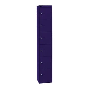 BISLEY Schließfachschrank oxfordblau CLK126639, 6 Schließfächer 30,5 x 30,5 x 180,2 cm