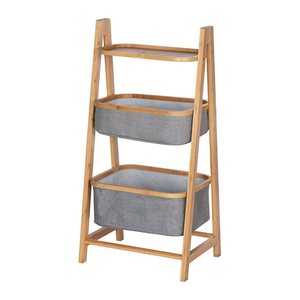 WENKO Beistellregal Bahari braun, grau 44,0 x 34,0 x 91,0 cm, 1 St.