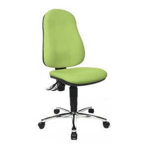 Topstar Bürostuhl Point 60, 8169G05 Stoff grün, Gestell chrom