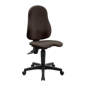 Topstar Bürostuhl Ortho Point, PO90G08 Stoff braun, Gestell schwarz