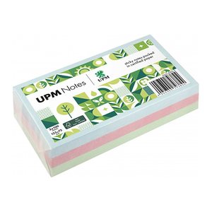 UPM Notes Pastellmix Haftnotizen doppelte Haftung farbsortiert, 3 Blöcke