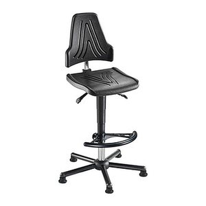meychair XXL Arbeitsdrehstuhl W19-25-H-PU-FS7 ESD schwarz