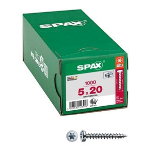 SPAX® Universalschrauben T20 Halbrundkopf WIROX 0201010500205 5 mm x 20 mm, 1.000 St.