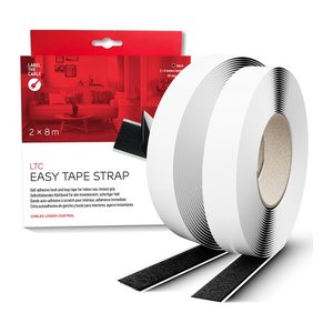 LTC Klettrolle Easy Tape Strap 8mx20mm Bündeln&Ordnen schw