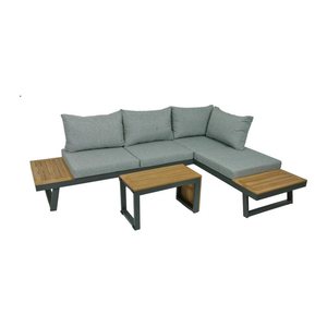 Garden Pleasure Loungegruppe FELICE grau, anthrazit Holz, Metall, 11-teilig