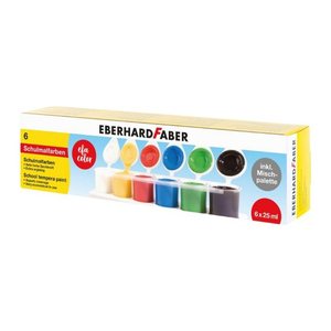 EBERHARD FABER EFA Color Schulmalfarben farbsortiert 6 x 25,0 ml
